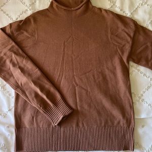Burnt Orange Mock Neck Sweater